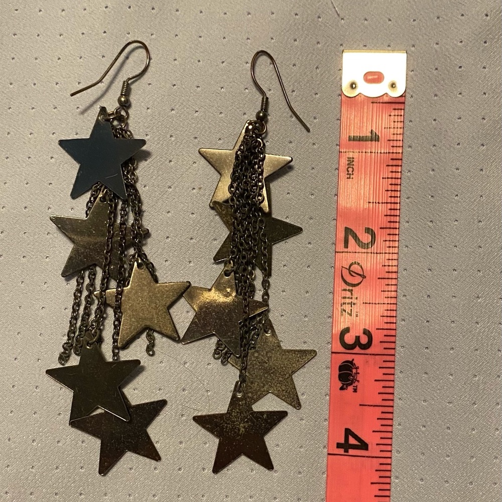 Stars dangle earrings - Picture 2 of 2